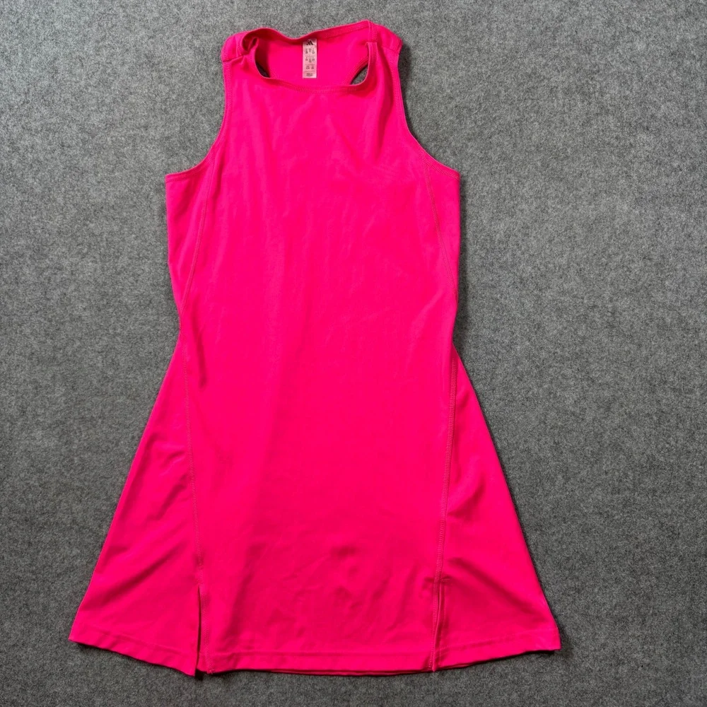 Adidas Girls ClimaCool Athletic Dress Medium Pink Racerback Performance